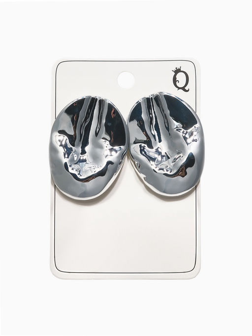 Серьги пластик Кофейное зерно, цвет серебро - Qf фото 3