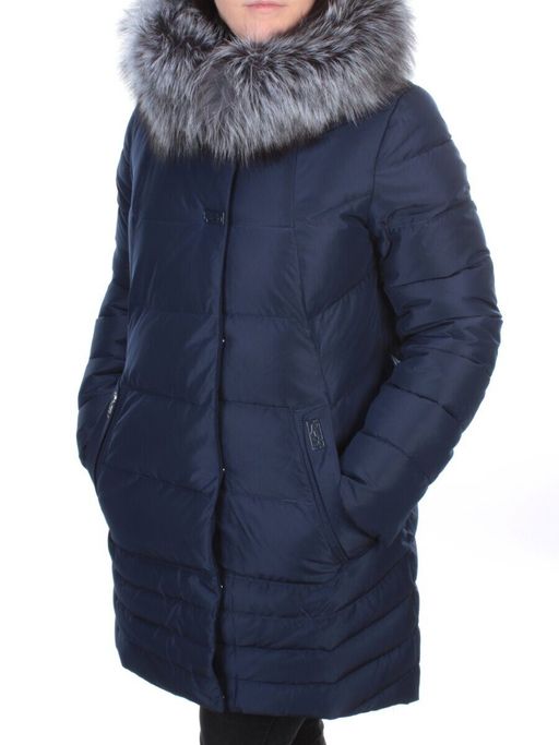 15-298 DK. BLUE Пальто зимнее женское (200 гр. холлофайбера) - Fashion фото 3