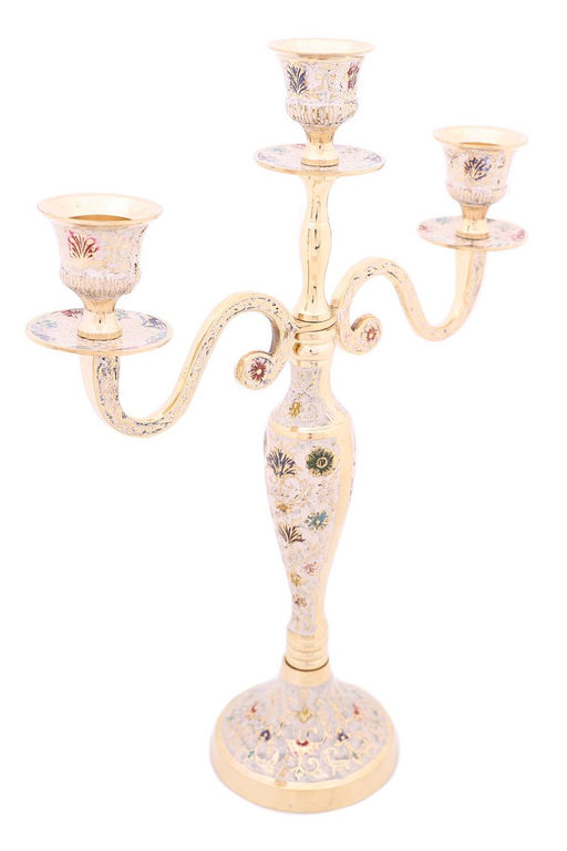 Подсвечник на 3 свечи эмаль (белая) № Кт3275/16/1