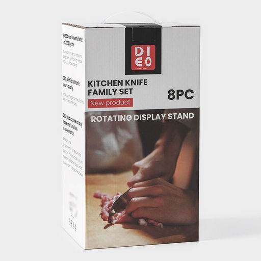 Набор кухонных принадлежностей на подставке Доляна Sparkle, 7 предметов: 5 ножей, мусат и ножницы  фото 13