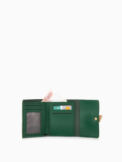 Кошелёк женский на кнопке, 11?1?10 см, комбинированный, жёлтый