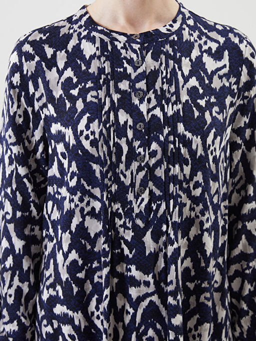 Bisiklet Yaka Desenli Kad?n Elbise