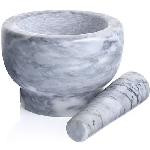 27544 Ступка с пестиком мрамор 300мл MB (х4)