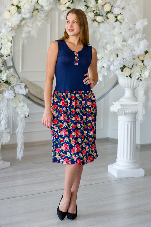 Платье женское Адель красные розы - Амадэль фото 5