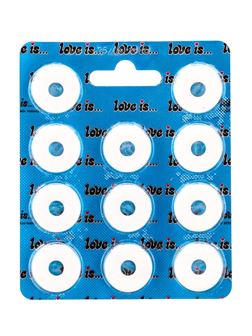 Цена за 3 шт. Освежающие конфеты Love is, в форме кольца, со вкусом мяты в блистере, 16.5 г