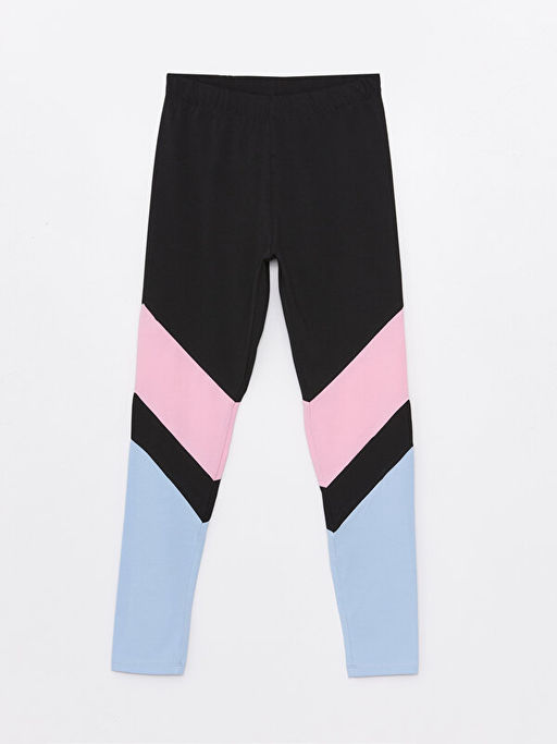 Beli Lastikli Renk Bloklu K?z ?ocuk Tayt - Waikiki фото 3