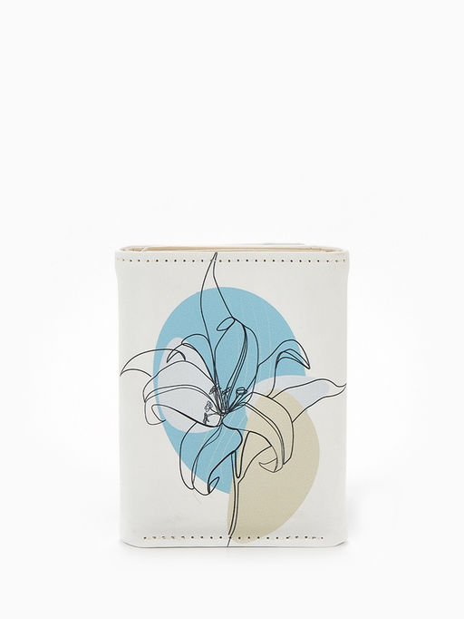 Кошелёк женский на кнопке, 10.5?2.5?8.5 см, с цветочным принтом, разноцветный