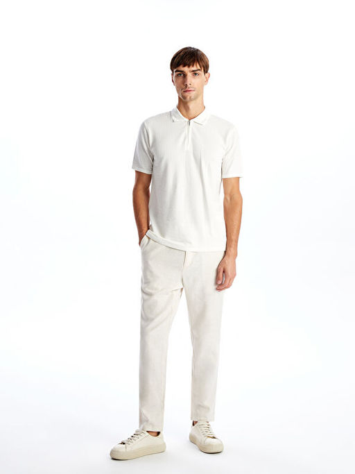 Polo Yaka K?sa Kollu Erkek Dokulu Ti??rt