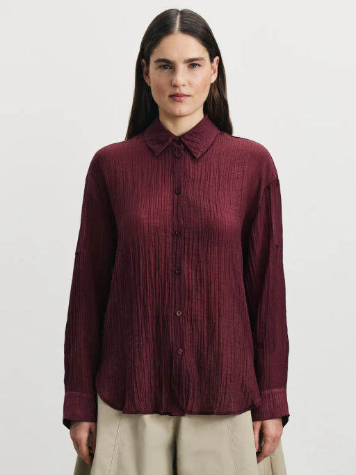 Рубашка из тенселя с патами на рукавах / Zarina  фото 3