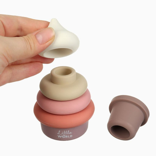 Развивающая игрушка - пирамидка M&B «Мороженка», силикон, от 3 мес.