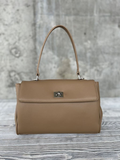 Женская кожаная сумка-портфель 8399-2 Бежевый - Sergio valentini фото 2