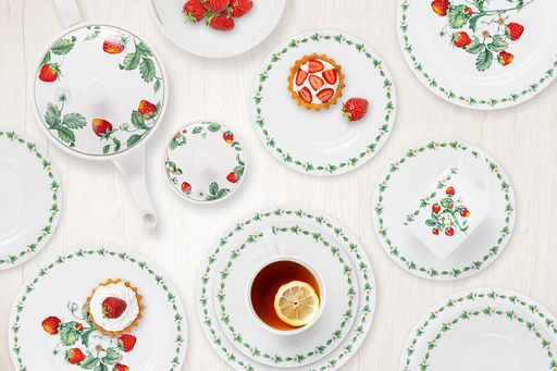 Чайный сервиз Земляничная поляна, 6 персон, 14 предметов - Anna lafarg emily фото 7