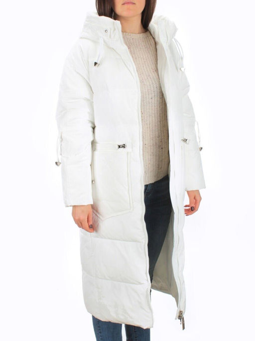 H303 WHITE Пальто зимнее женское (200 гр. холлофайбер) - Fashion фото 8