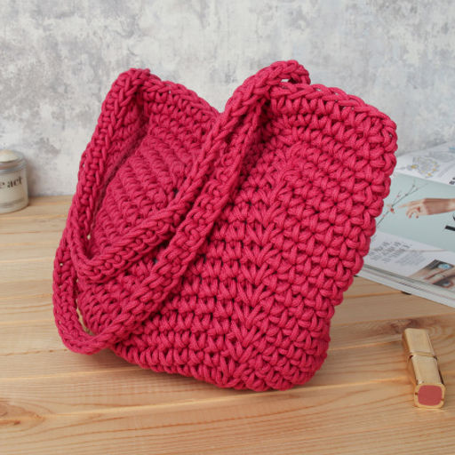 Сумка шоппер 30x26 / DW-05 /уп 50/ бордовая - Галеонтрейд фото 3