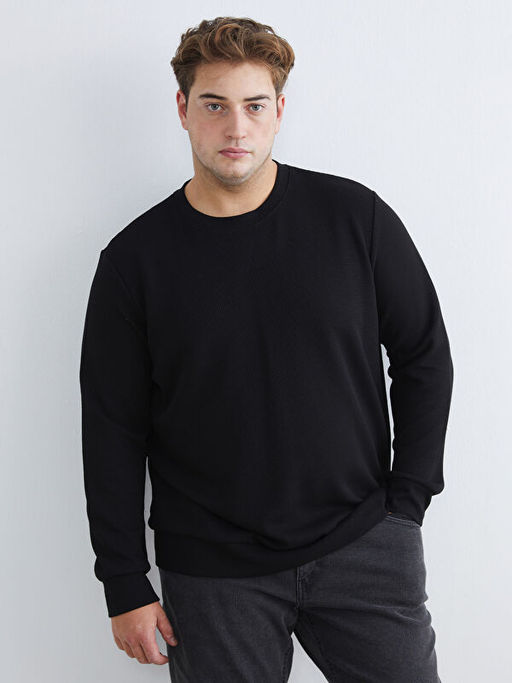 Bisiklet Yaka Erkek Sweatshirt