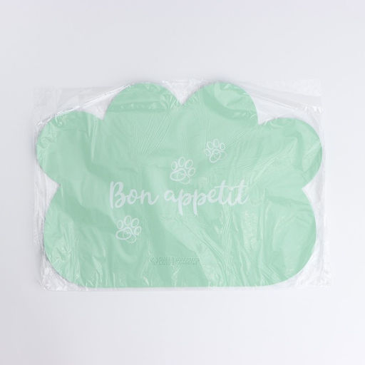 Коврик под миску форменный Лапка, 39 х 30 см, мятный - Пушистое счастье фото 5