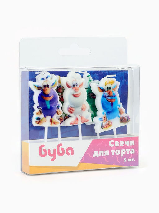 Свечи для торта «Играем Вместе», 3,5 х 4,5 + 3,5 см, 5 шт