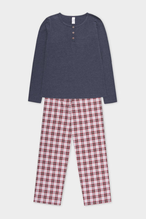 ЕП 20170/индиго,клетка пижама жен - Very neat фото 2