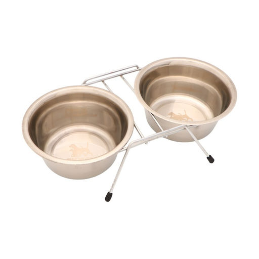 Набор из 2 мисок на подставке, 2 х 800 мл