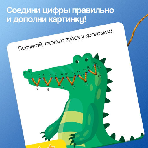 Развивающий набор «Шнуровка по номерам», 3+
