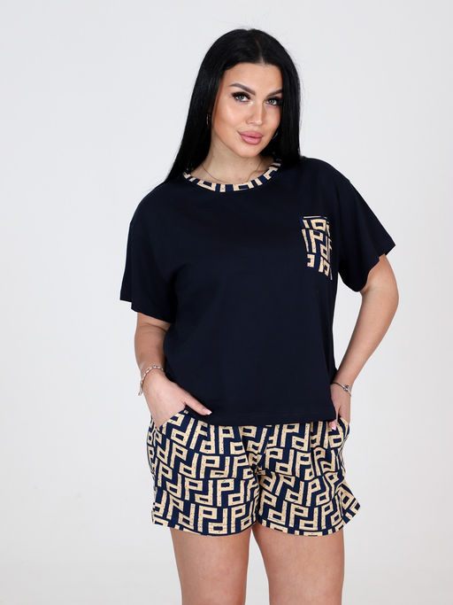 3122 ПИЖАМА (ШОРТЫ) (Фенди) - А-дина фото 2