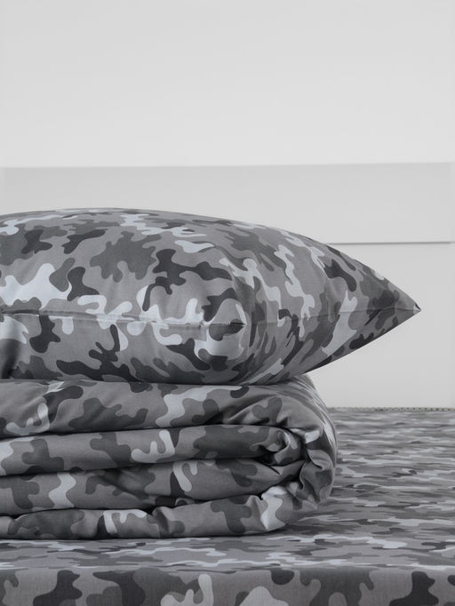 Постельное бельё 1.5-спальное Этель Military gray, бязь