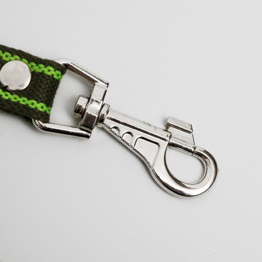 Поводок брезентовый, 2,7 м х 2,5 см, хаки/зелёный - Пижон фото 2