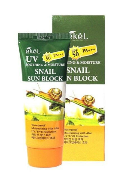 Крем для лица солнцезащитный c муцином улитки - UV soothing & moisture snail sun block, 70мл