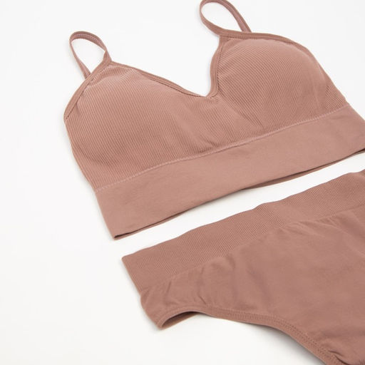 Комплект нижнего белья женский (топ, трусы) Collorista, цвет кофе, размер 42-44