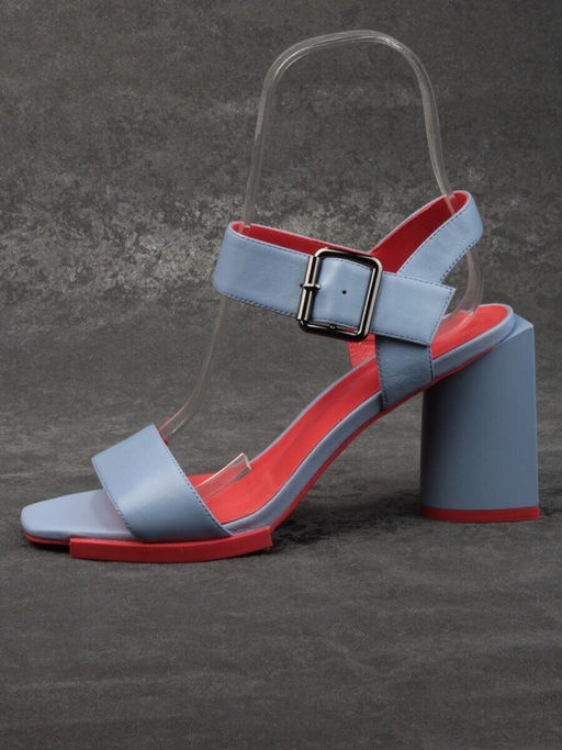 08-E46F-65JV LT. BLUE Босоножки женские (натуральная кожа)