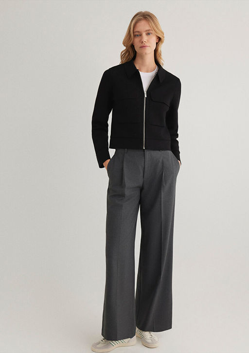 Fermuarl? Siyah H?rka - Mavi фото 3