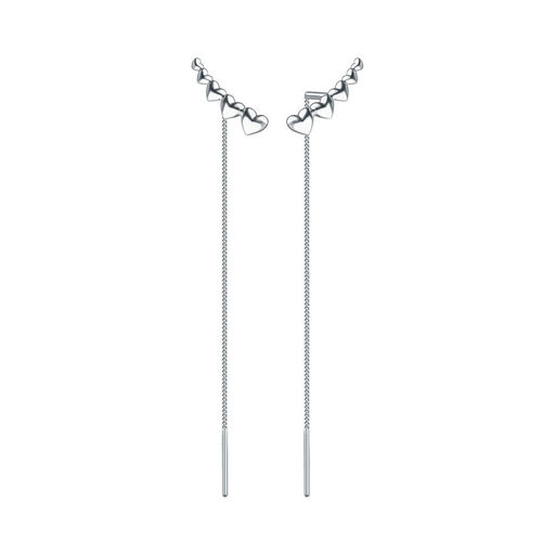 Серьги из серебра без вставки, Л-13074