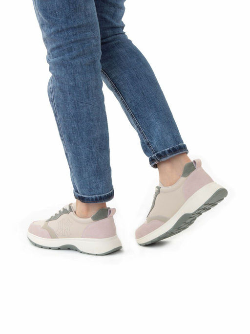 03-YC527-1 BEIGE Кроссовки женские (натуральная кожа) - Фабричный китай фото 16