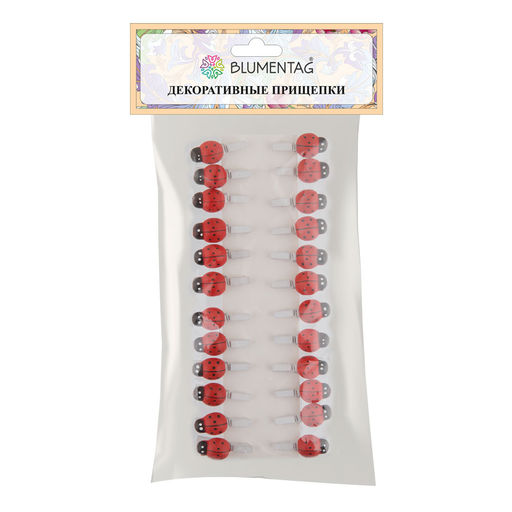 Blumentag WCLM-25 Декоративные прищепки 5 х 24 шт. 2.5 см 118 натуральный  фото 4