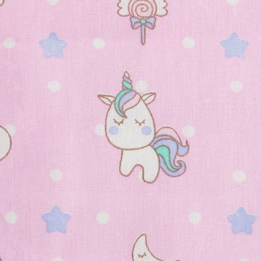 Пеленка Крошка Я Единорожки цв.розовый, 70*120 см, 100% хлопок  фото 2