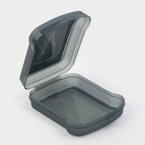 Цена за 2 шт. Контейнер для бутербродов Бытпласт, 17×13×4.2 см, пластик, чёрный