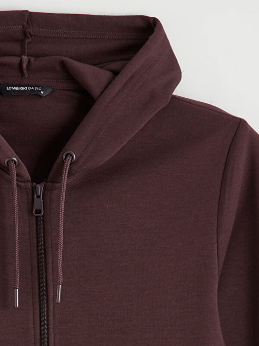 Kap??onlu Erkek Fermuarl? Sweatshirt