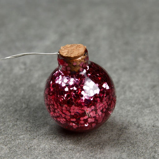 Гирлянда Нить 1.6 м с насадками Шарики с розовым конфетти, IP20, серебристая нить, 15 LED, от батареек АА?2, свечение тёплое белое - Luazon lighting фото 4