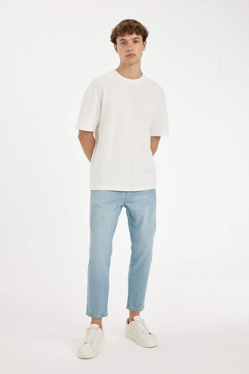 Узкие укороченные джинсовые брюки с нормальной талией и узкими штанинами - Defacto фото 2