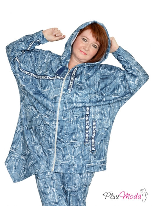 Толстовка Модель №943 размеры 44-84 - Plusmoda фото 3