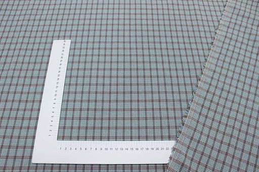 Вареный (стираный) хлопок Клетка-сеточка цв.сине-зеленая дымка, ш.2.5м, хл-100%, 115гр/м.кв - Купава фото 2