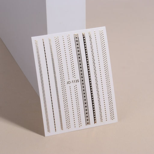 Наклейки для ногтей Украшение, металлизированные, цвет розово-золотистый