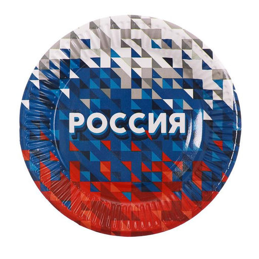 Посуда бумажная одноразовая «Россия», на 10 персон