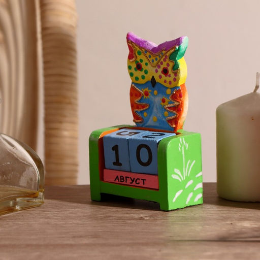 Вечный календарь Сова,7410 см, дерево, 2 языка, МИКС - Simaland фото 3