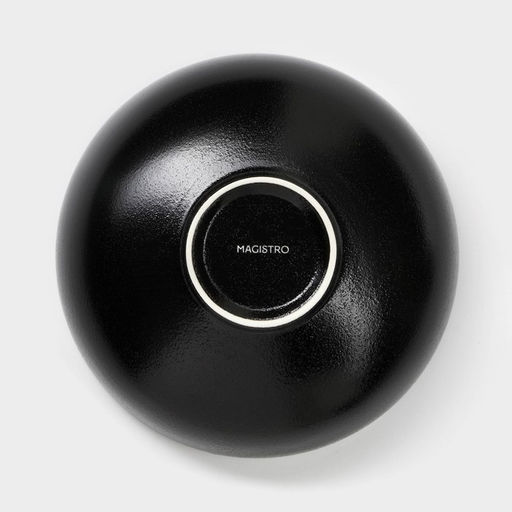 Салатники Magistro Carbon, 250/650/1.2 л, d=11/16/19.5 см, набор 3 шт., керамика, чёрные