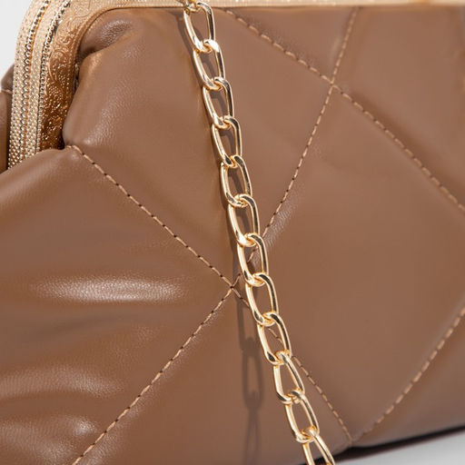 Сумка-клатч на фермуаре, цвет коричневый - Simaland фото 5