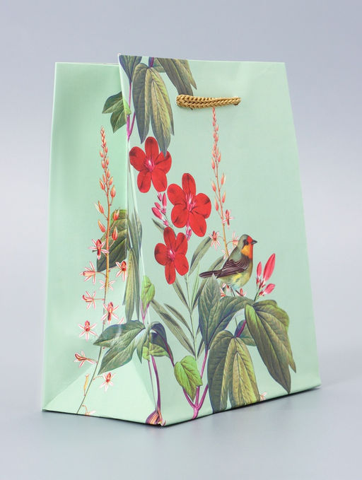 Цена за 4 шт. Пакет подарочный ламинированный Птичка 11.5?14.5?6.5 см