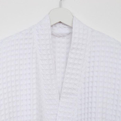 Халат вафельный женский удлинённый Этель «Boho» размер 42-44, цвет белый, 100% хлопок, 290 г/м²