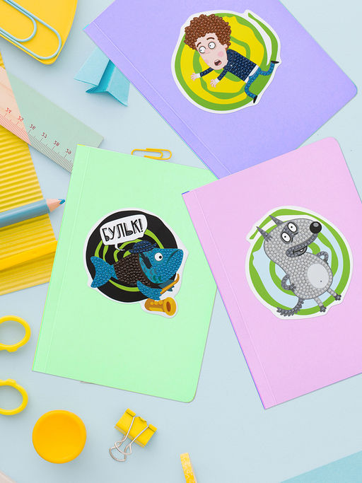 Кристальная (алмазная) мозаика ФРЕЯ CMF-ALVN-310 наклейки Петя и Волк 10 х 11.5 см