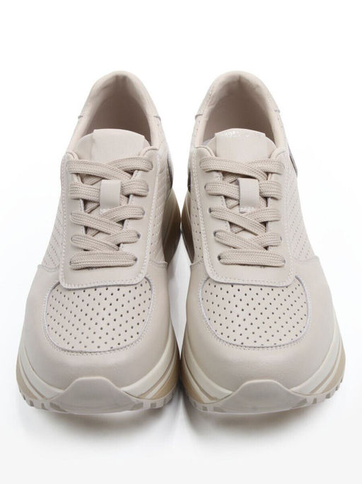 03-A195-5A BEIGE Кроссовки женские (натуральная кожа)